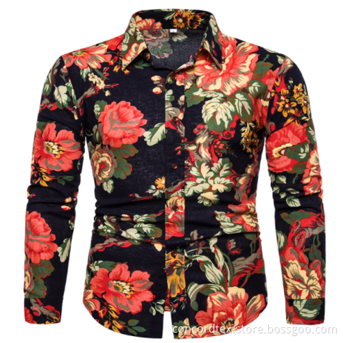 Mens printed long sleeve shirt